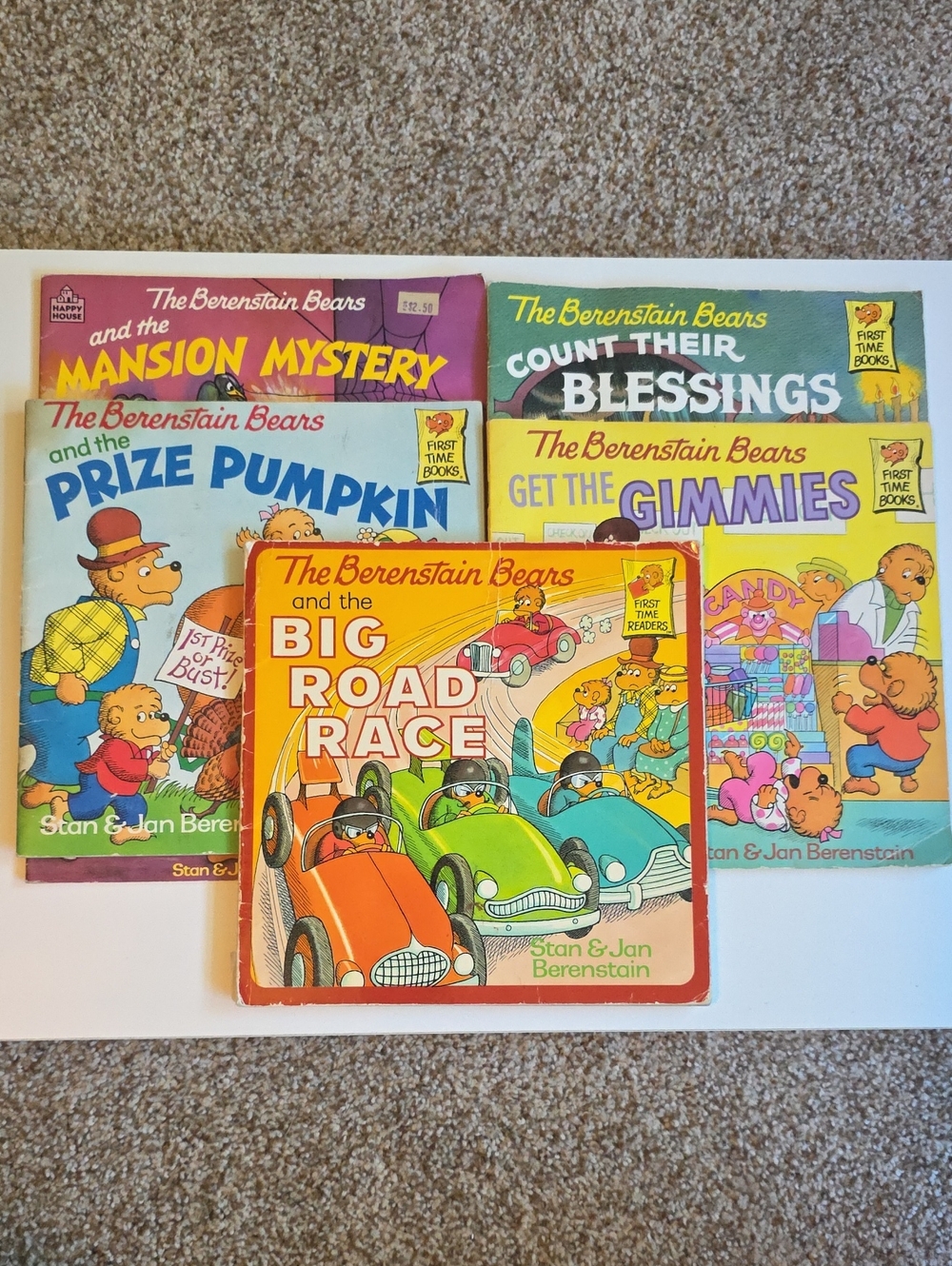 Vintage Berenstain Bears Book Lot First Time Readers Paperbacks 5pc
